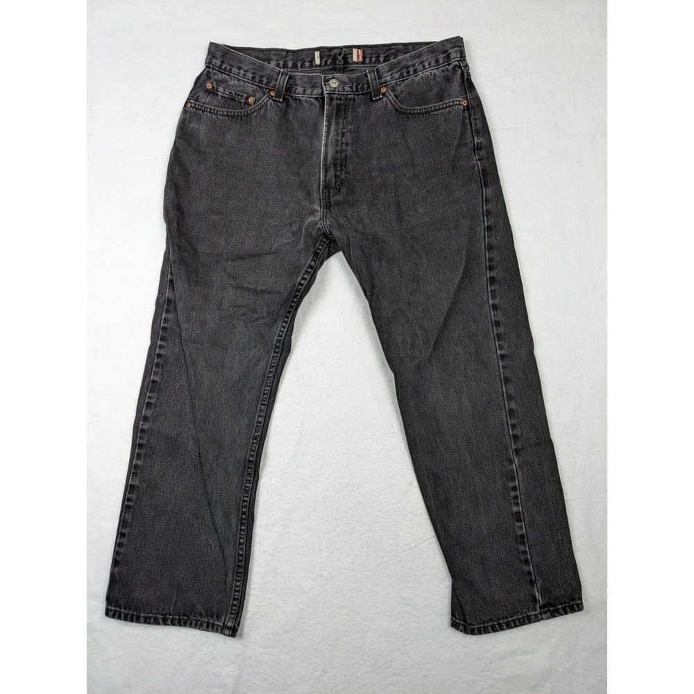 Levis 505β Regular Fit Jeans W 38 L 29 Black Denim Mens
